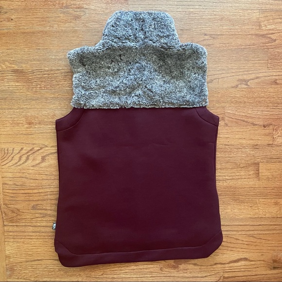The North Face Hybernation Thermal 3D Vest Maroon Red Gray Shearling size M - Picture 9 of 16